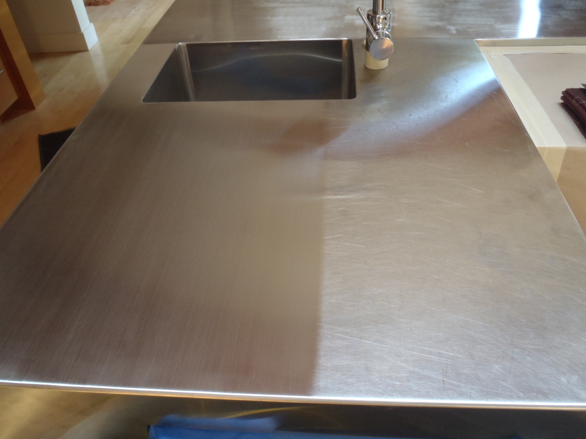 Stainless steel counter