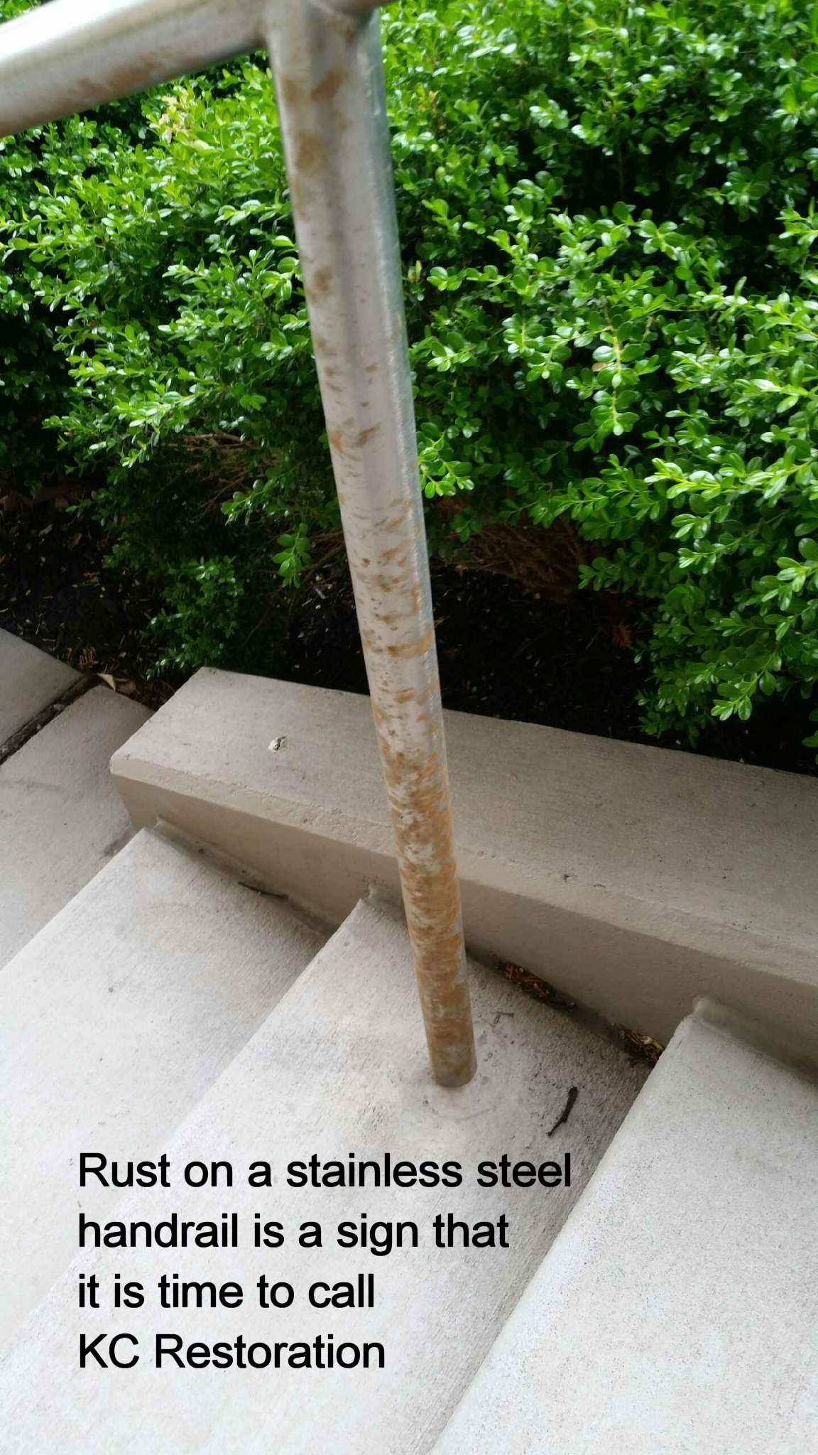 Handrail rust