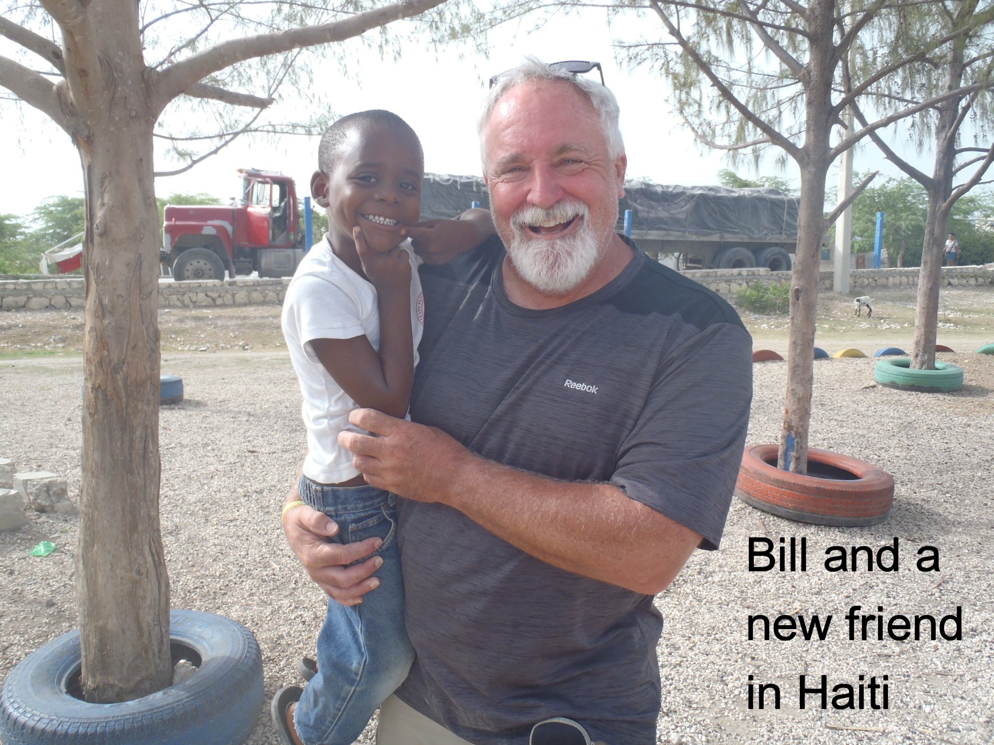 Bill and friend in Haiti