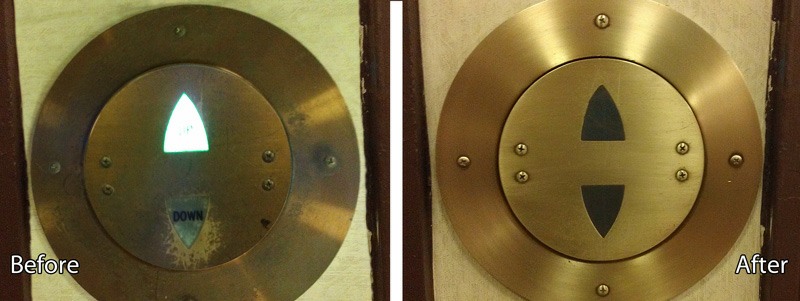 Elevator before and after