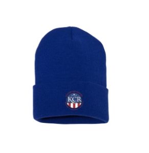 KCR Cuffed Knit Beanie- Blue