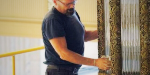 refinishing a metal chandelier